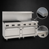 Thumbnail image #4 for Wolf Challenger XL 72-Inch Gas Restaurant Range with 6 Open Burners, 36-Inch Griddle, and 2 Convection Ovens