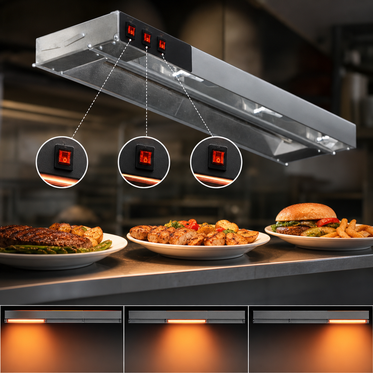 Product image #4 for Eagle RedHots 48-Inch Single Rod-Type Unlighted Strip Heat Lamp, 208V, 800W