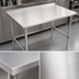 Thumbnail image #4 for John Boos Stallion 84-Inch x 24-Inch Stainless Steel Work Table with Rear Backsplash and Safety Edge
