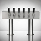 Thumbnail image #4 for Micro Matic USA Pro-Line DPT36PSS-PL Direct Draw Double-Pedestal Conversion Tower, 2-Column, 6-Faucet, Air-Cooled Stainless Steel