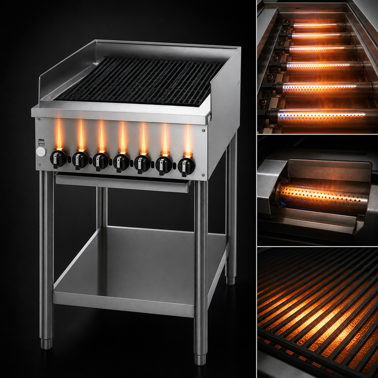 Product image #4 for Jade Supreme JB-36-F 36" Radiant Gas Floor Model Charbroiler