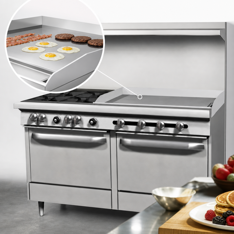 Product image #4 for Southbend S-Series 60-Inch Gas Restaurant Range with 4 Open Burners, 36-Inch Griddle, and 2 Convection Ovens
