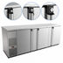 Thumbnail image #4 for Pro-Line E-Series Three-Section Refrigerated Back Bar Cooler, 95-1/2 Inch Wide, Self-Contained, Solid Doors