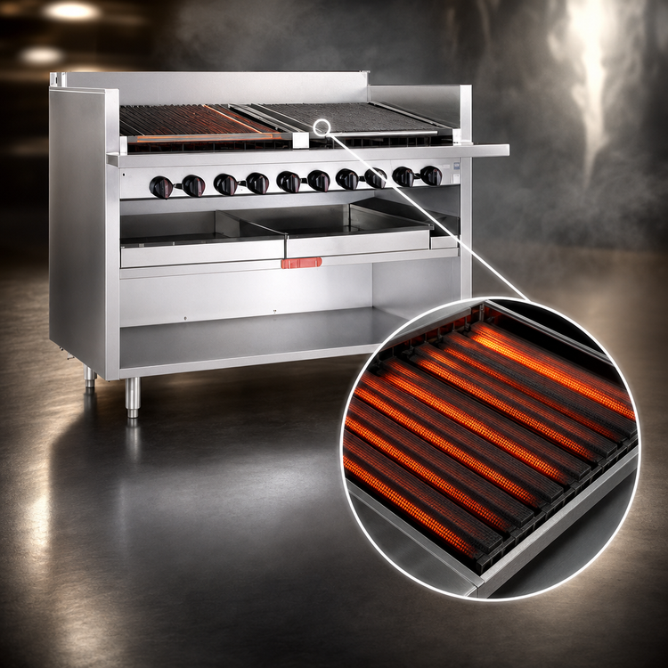 Product image #4 for Magikitch'n FM-RMB-660CR 60-Inch Floor Model Radiant Gas Charbroiler