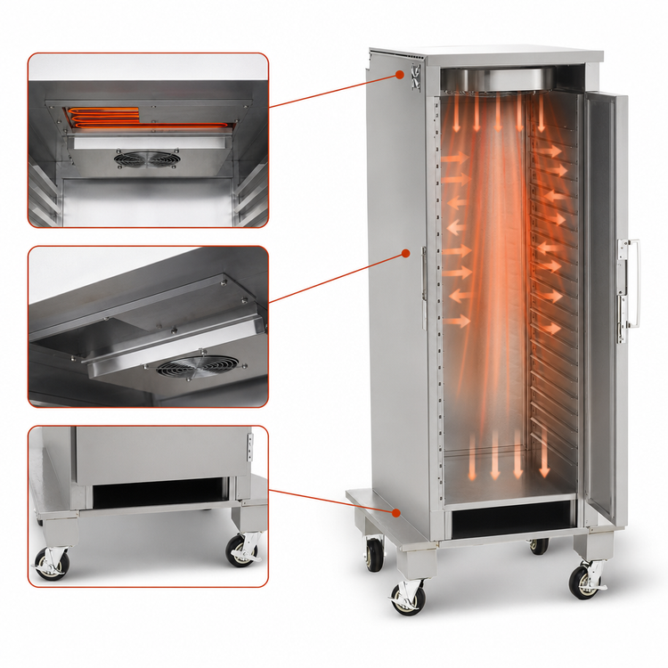 Product image #4 for FWE HHC-CC-201-MW Mobile Combi Companion Heated Holding Cabinet, Full-Height
