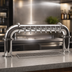 Thumbnail image #4 for Pipe Pass-Thru Countertop Draft Dispensing Tower with 8 Stainless Steel Faucets, Air-Cooled, 2 Columns, Mirror Finish