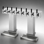 Thumbnail image #4 for Perlick Corporation 4006-16B4 16-Faucet Extra-High Countertop Glycol-Cooled Stainless Steel Bridge Tee Draft Beer Tower