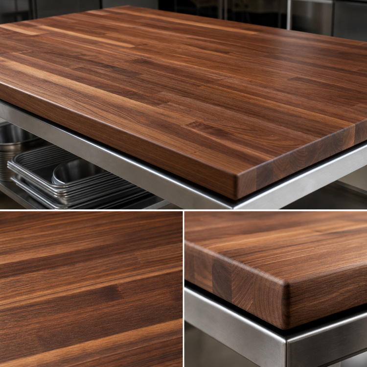 Product image #4 for Boos Block American Black Walnut Blended Edge Grain Kitchen Countertop, 60 x 36 x 1-1/2 Inch, Varnique Finish