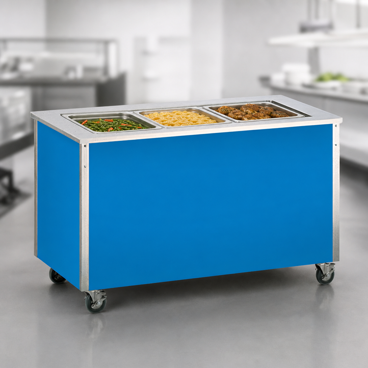 Product image #4 for Vollrath 4-Series Signature Server Open-Well Bain Marie Hot Food Station with Enclosed Base, 3-Pan, 46 x 28 x 27 Inch, Mobile