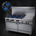 Thumbnail image #4 for Garland Signature Sunfire 60-Inch Stainless Steel Gas Restaurant Range with 24-Inch Griddle, 6 Open Burners, and 2 Standard Ovens