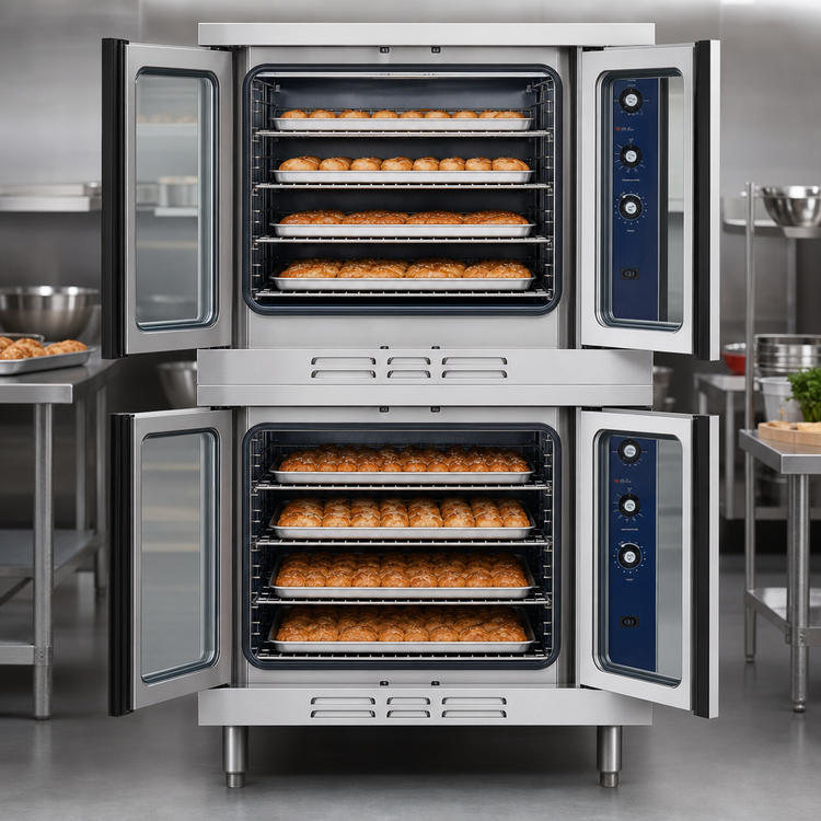 Product image #4 for Duke 613Q-G4XX Double-Deck Deep Depth Gas Convection Oven with 8" Legs