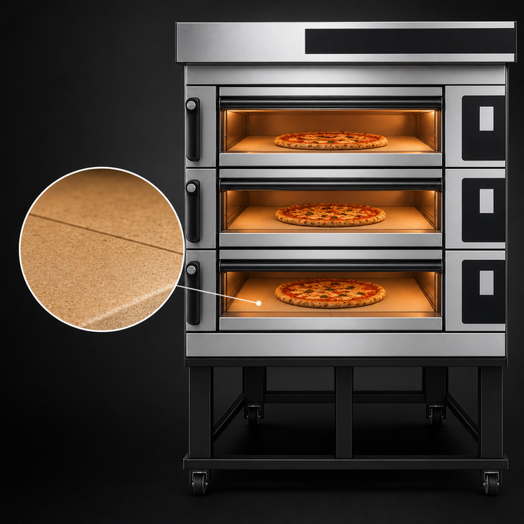 Product image #4 for Moretti Forni serieS S1203S03 Three-Deck Electric Pizza Deck Oven with Stand