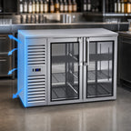 Thumbnail image #4 for Krowne Royal Series KPT52L 52-Inch Pass-Thru Back Bar Cooler, 4-Door, Left-Mounted Self-Contained Refrigeration, Black Exterior