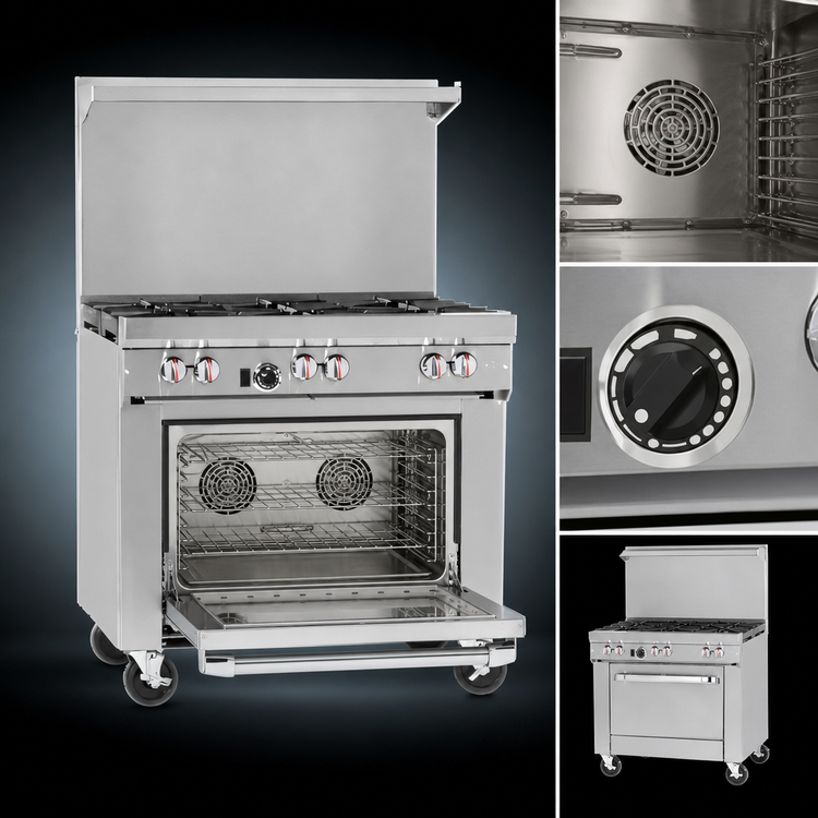 Product image #4 for Southbend S-Series 36-Inch Gas Restaurant Range with 1/2-Inch Thermostatic Griddle and Convection Oven
