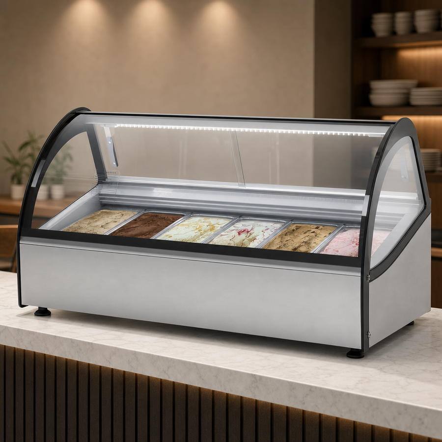 Curved Glass Top Display