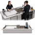 Thumbnail image #4 for La Rosa 5547 Drop-In Double-Service Ice/Water/Cocktail Unit with Glass Fillers, 47 Inch