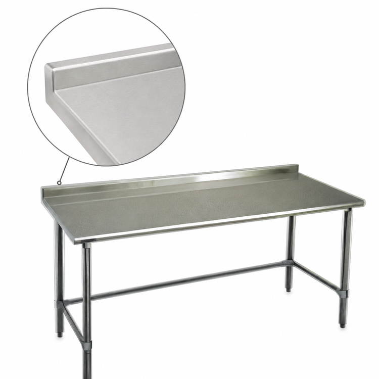 Product image #4 for Eagle Group Deluxe Series 144-Inch x 24-Inch Stainless Steel Work Table with 1-1/2-Inch Rear Up-Turn