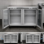 Thumbnail image #4 for Hoshizaki Steelheart UR48B-GLP01 48-Inch 2-Section Undercounter Reach-In Refrigerator with Glass Doors, Stainless Steel, R290