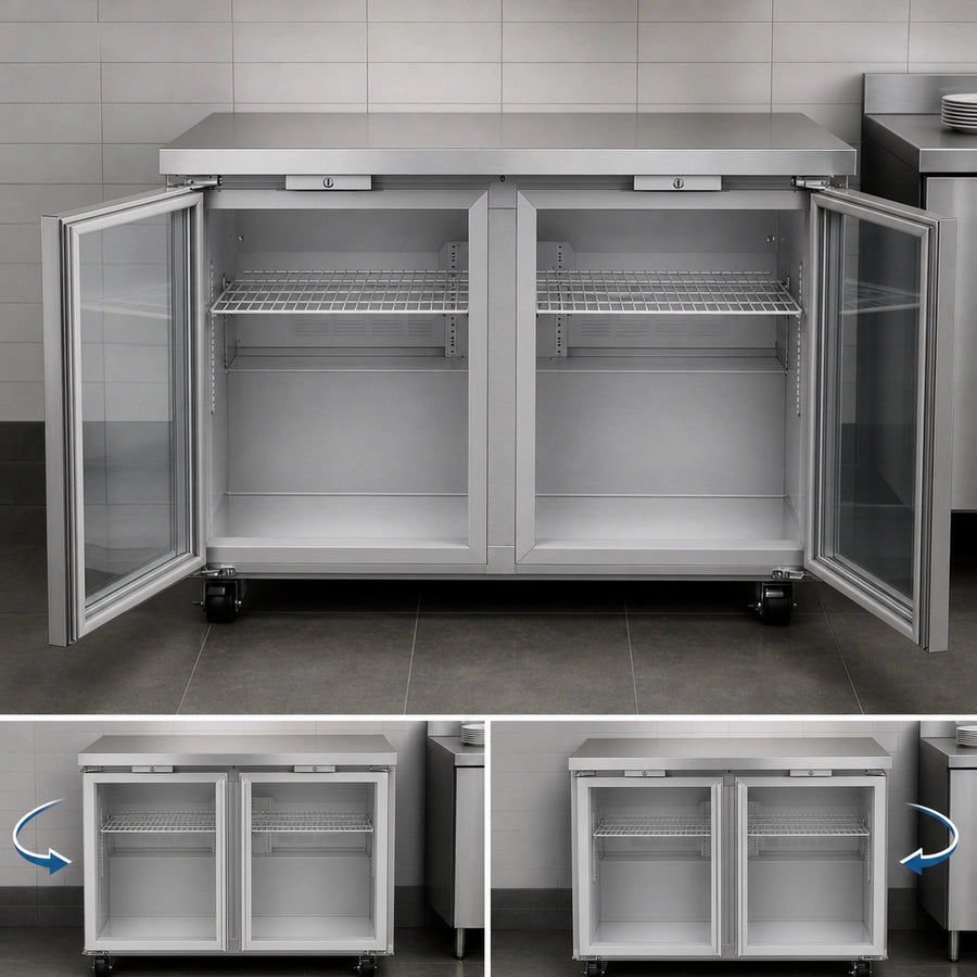 Reversible Hinged Glass Doors