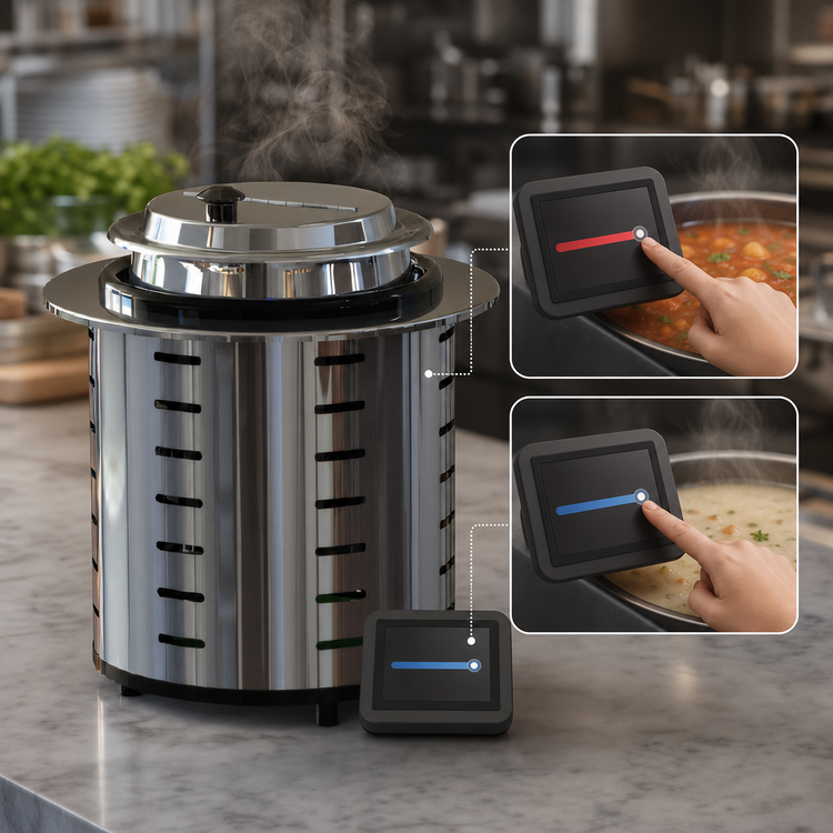 Product image #4 for CookTek SinAqua 4 Qt Drop-In Induction Soup Warmer and Rethermalizer