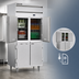Thumbnail image #4 for Beverage-Air P Series 1-Section Standard-Depth Pass-Thru Freezer with 4 Solid Half Doors, 22.9 Cu. Ft., Top-Mounted Self-Contained Refrigeration