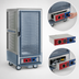 Thumbnail image #4 for Metro C5 3/4 Height Combination Heated Holding & Proofing Cabinet with Gray Insulation Armour, Clear Door, and Fixed Wire Slides