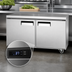 Thumbnail image #4 for Juneau 60-Inch Two-Section Undercounter Reach-In Refrigerator, 8.9 Cu. Ft., Stainless Steel, Solid Hinged Doors
