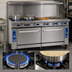 Thumbnail image #4 for Imperial Pro Series 72-Inch Gas Restaurant Range with 8 Open Burners, 24-Inch Griddle, and 2 Standard Ovens