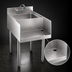 Thumbnail image #4 for Krowne Silver Series 18-Inch Stainless Steel Freestanding Blender Dump Sink with 4-Inch Center Wall Mount Faucet