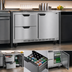 Thumbnail image #4 for Beverage-Air UCRD48AHC-2 Two-Section Undercounter Refrigerator with 2 Drawers and 1 Solid Door, 48 Inch, 13.9 Cu. Ft.