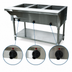 Thumbnail image #4 for Advance Tabco Triumph Supreme Electric 3-Well Sealed Well Hot Food Table with Cutting Board and Open Base
