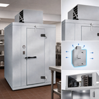 Thumbnail image #4 for Kolpak Polar-Pak P7-0606-FT Indoor Walk-In Freezer, Top-Mounted Self-Contained Refrigeration, With Floor, Nominal 6' x 6' x 7' 6.25"