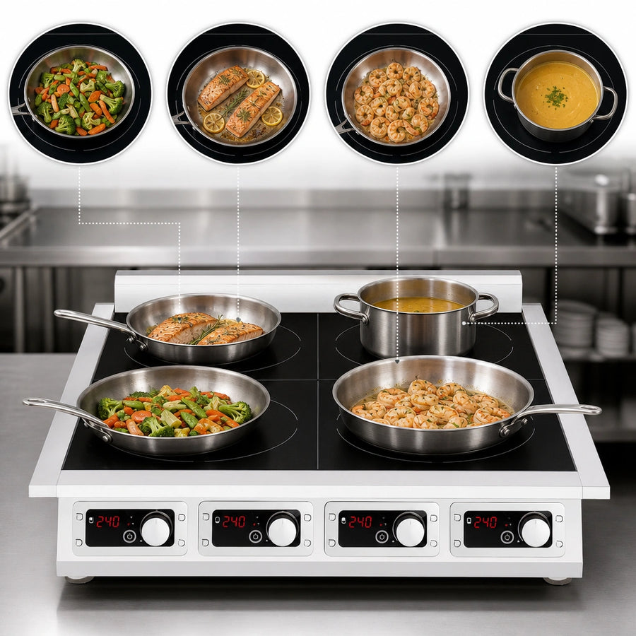 Four Independent Cooking Zones
