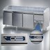 Thumbnail image #4 for Marra Forni 87.75-Inch Three-Section Refrigerated Pizza Prep Table with Granite Work Surface