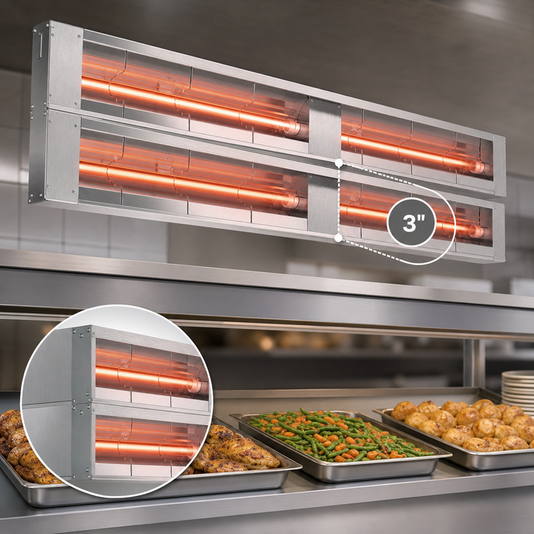Product image #4 for Hatco Glo-Ray® 96-Inch Double Lighted Infrared Strip Heater