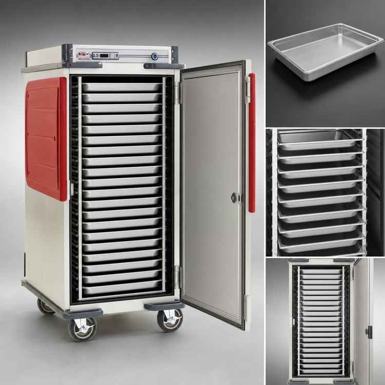 Product image #4 for Metro C5 Transport Armour C5T8-DSF Heavy-Duty Insulated Mobile Heated Holding Cabinet, 5/6 Height, 28 Pan Capacity