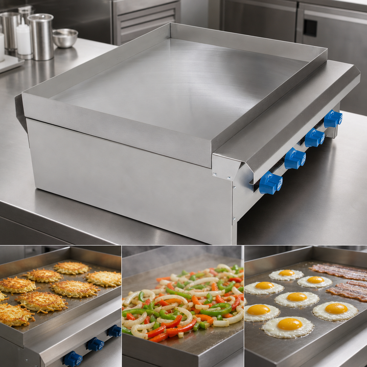 Product image #4 for Comstock-Castle EG36-PPG Countertop Gas Potato Pancake Griddle, 36-Inch Wide x 24-Inch Deep Surface, 75,000 BTU