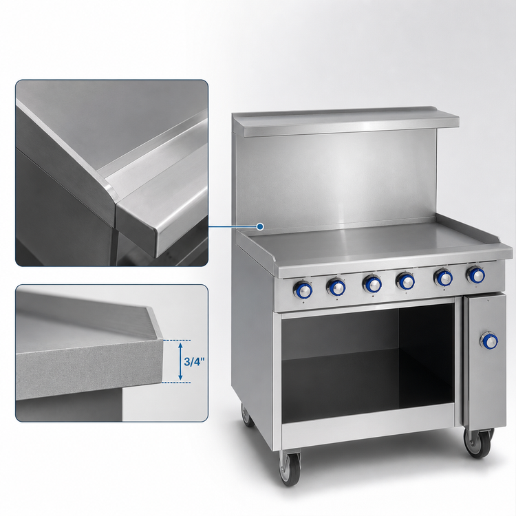 Product image #4 for Imperial Pro Series 36-Inch Electric Griddle Range with Open Cabinet Base