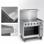 Thumbnail image #4 for Imperial (Middleby) Pro Series IR-G36T-E-XB 36-Inch Electric Griddle Range with Open Cabinet Base, Thermostatic Controls, 3/4-Inch Plate