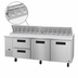 Thumbnail image #4 for Hoshizaki Steelheart 93-Inch Three-Section Pizza Prep Table with Doors and Drawers