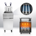 Thumbnail image #3 for Atosa Cook Rite 40 lb. Propane Floor Model Deep Fryer, 3-Burner Manual Control