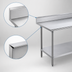 Thumbnail image #4 for Advance Tabco Stainless Steel Work Table with 5-Inch Backsplash and Adjustable Undershelf, 144 x 30 Inches