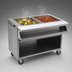 Thumbnail image #4 for Spec-Master Mobile Sealed Well Hot Food Table, Open Front Cabinet Base, (2) 12 x 20 Pans, 120V