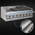 Thumbnail image #4 for Bakers Pride Dante Series L-60RS-R 60-Inch Countertop Gas Radiant Charbroiler with Round Rod Top Grate