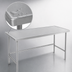 Thumbnail image #4 for Advance Tabco 144-Inch x 30-Inch 14-Gauge 304 Stainless Steel Work Table with Countertop Non-Drip Edge
