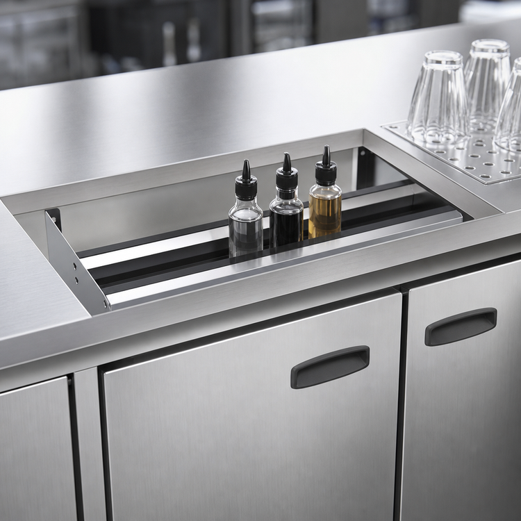 Product image #4 for Krowne Royal Series Double Built-In Speed Rail, 32-Inch x 10-Inch, Stainless Steel