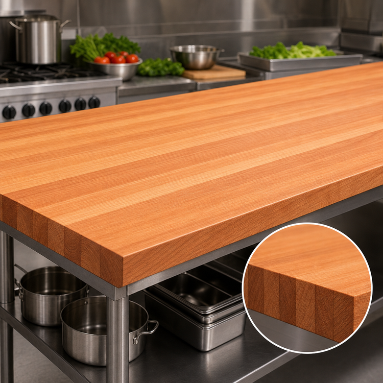 Product image #4 for Boos Block American Cherry Edge Grain Kitchen Countertop, 144 x 42 x 3 Inches, Oil Finish