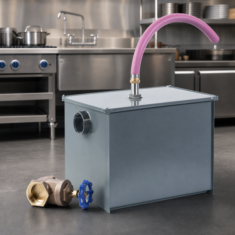 Product image #4 for Dormont WD-20-A Semi-Automatic Draw-Off Grease Interceptor, 20 GPM, 40 lb Capacity, 3-Inch Threaded Connections