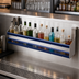 Thumbnail image #4 for Advance Tabco Prestige Signature Series 48-Inch Single-Tier Hang-On Stainless Steel Speed Rail, 12-Bottle Capacity