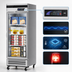 Thumbnail image #4 for Turbo Air Super Deluxe One-Section Glass Door Reach-In Freezer, 19.13 Cu. Ft., Bottom Mount, Self-Contained